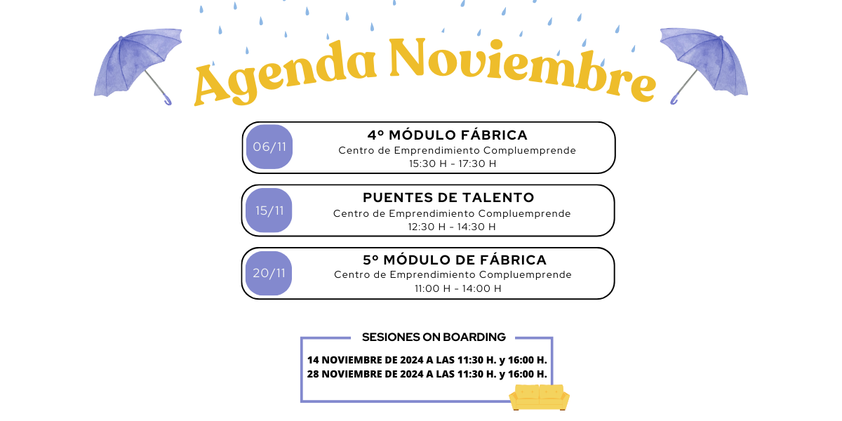 Agenda noviembre